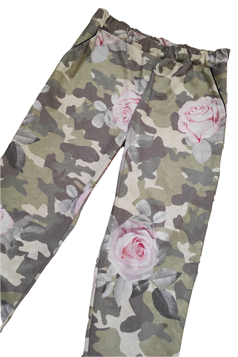 Pantalone flower military