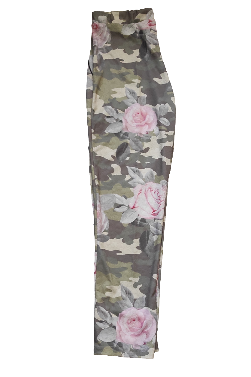 Pantalone flower military