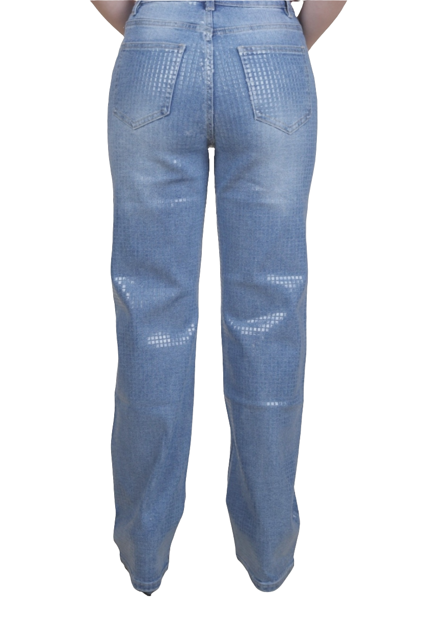 Jeans specchiato disco