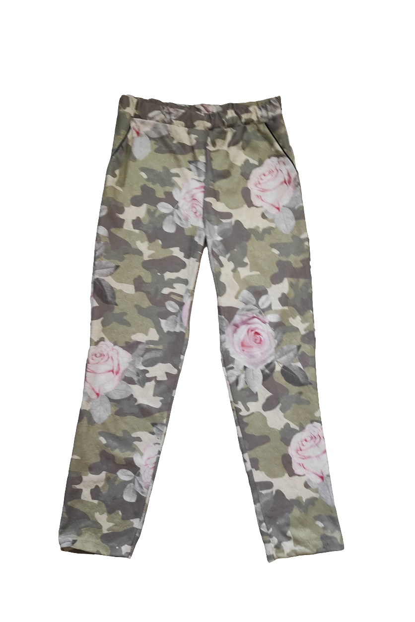 Pantalone flower military