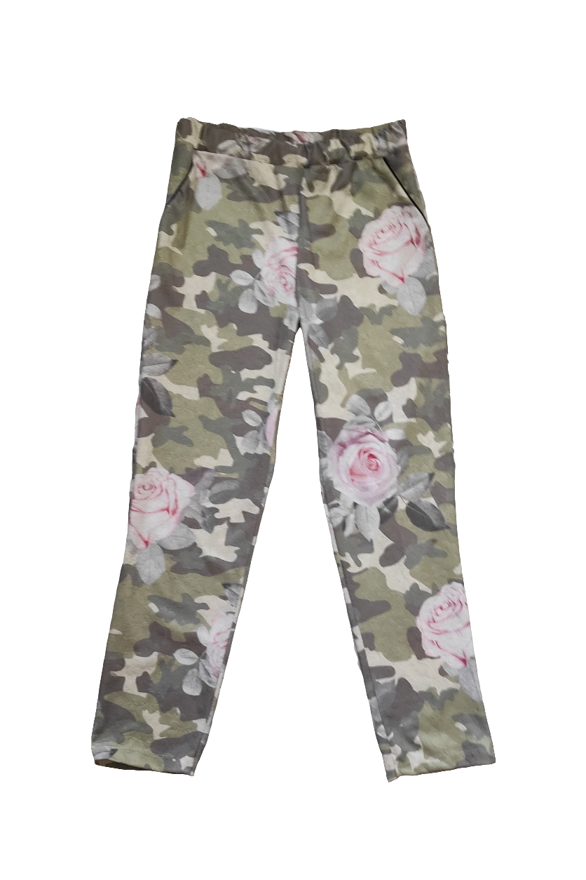 Pantalone flower military