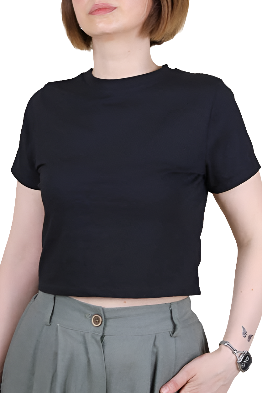 T-shirt crop Nera